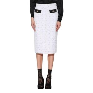 NWT Walter Baker Melany Skirt Parisian Tweed Combo White Size‎ 0 Pencil